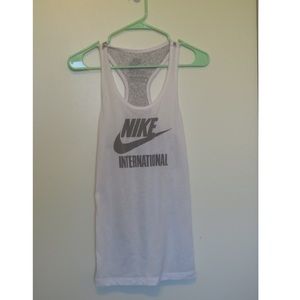 Nike white and grey tank top